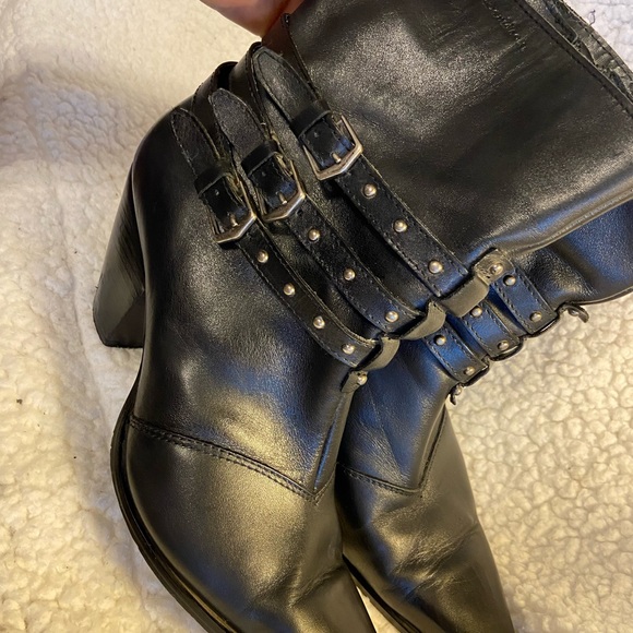 Harley Davidson WELL LOVED black riding boots 8.5 - Picture 3 of 12